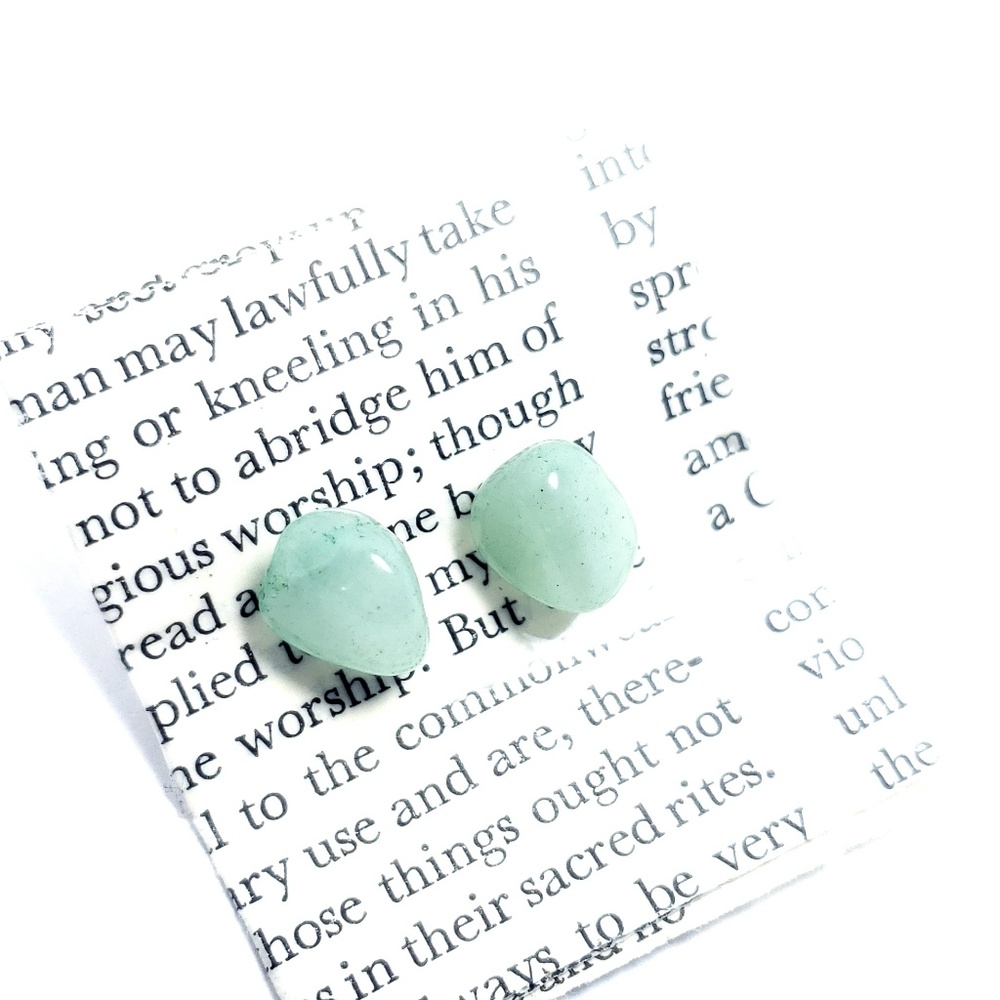 Aventurine studs - Picture 3 of 7